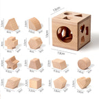 Beech Wood Geometric Blocks - Cognitive Development Toys